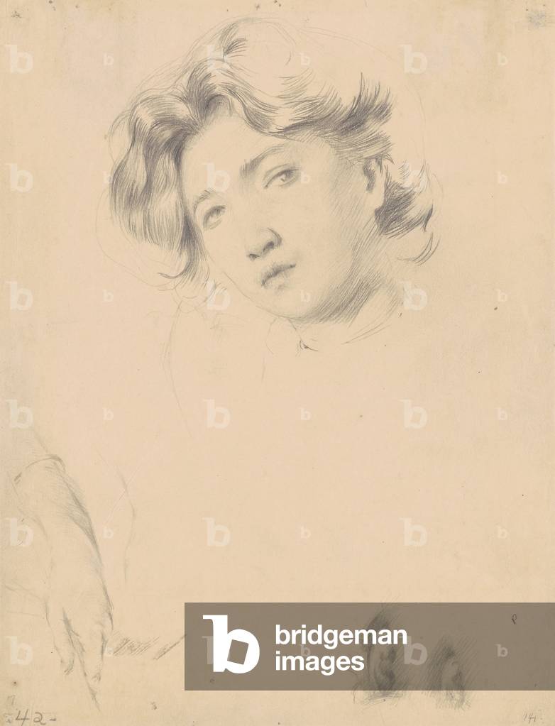 Study for the Head of a Girl, c.1900 (graphite on wove paper)