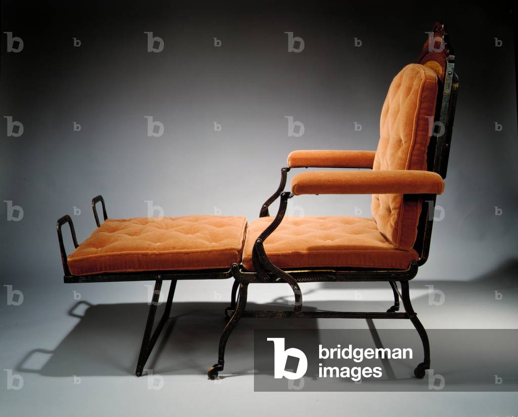 Folding Armchair, 1880-90 (walnut, metal)