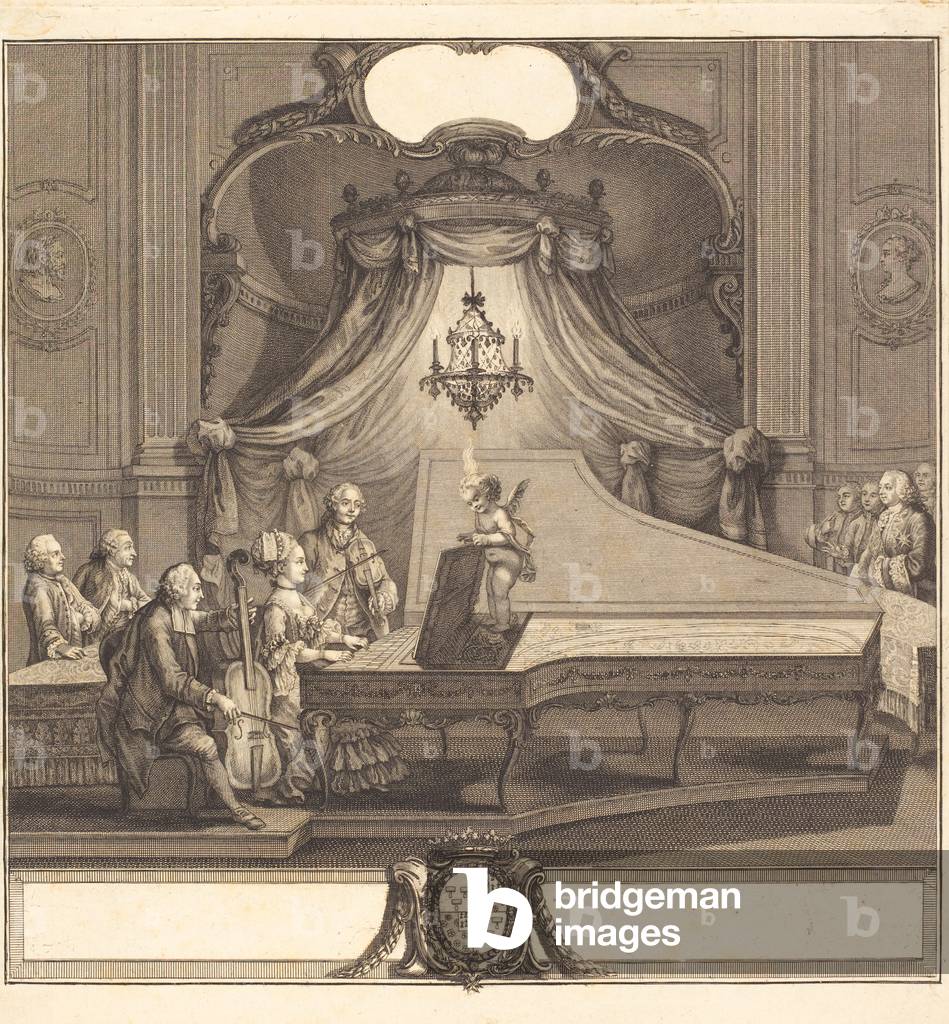 Le concert mecanique, engraving by Joseph de Longueil, 1769 (etching and engraving)
