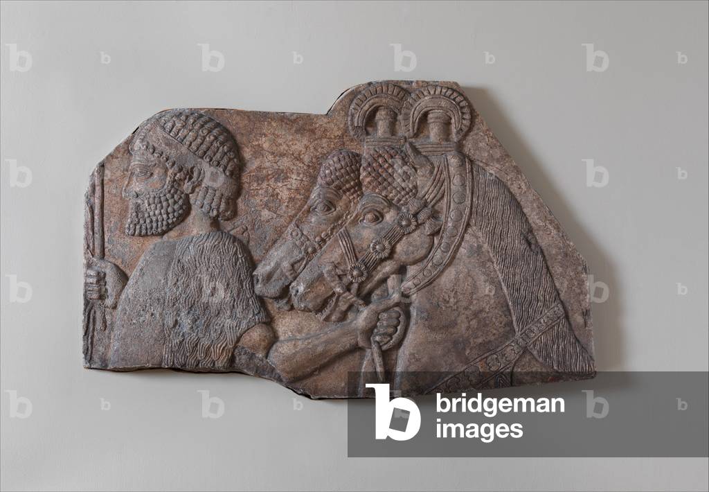 Foreign groom in a tributary procession, c.721-05 B.C. (gypsum alabaster)