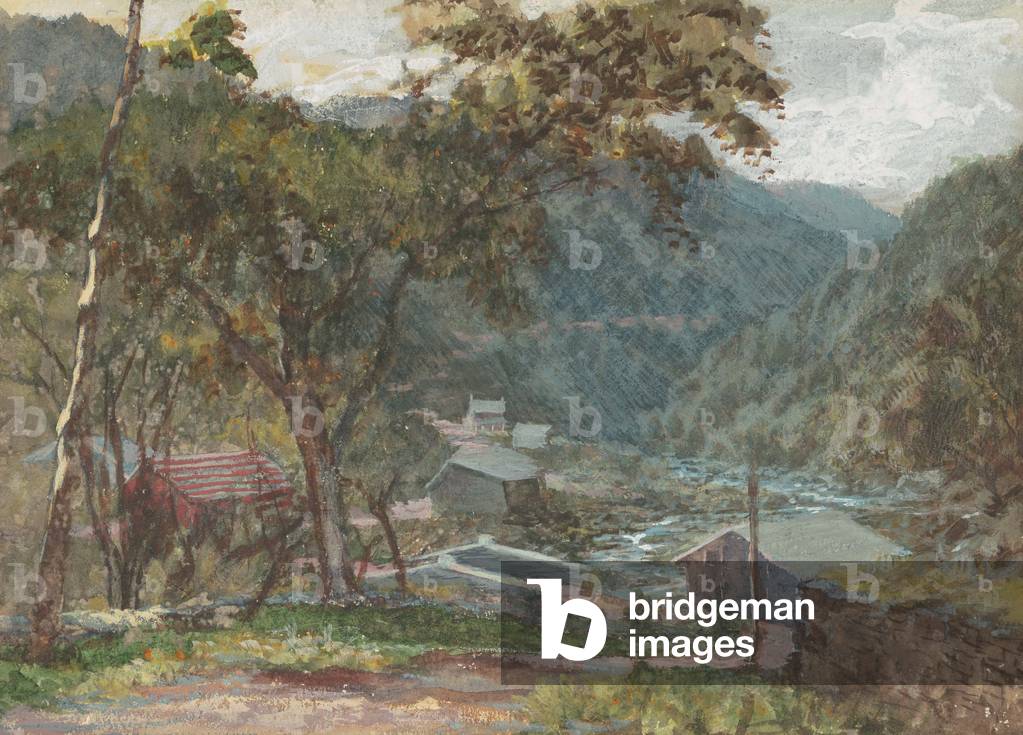 Entrance to Kauterskill Clove (watercolour on wove paper)