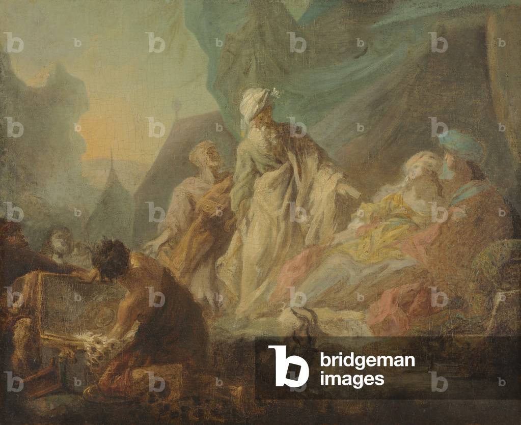 Laban auf der Suche nach seinen gestohlenen Göttern, 1753 (Öl auf Leinwand)