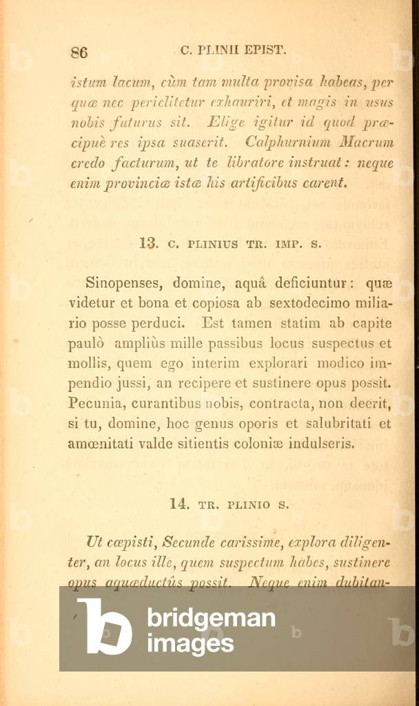 Page from 'Select letters of Pliny the Younger', Book X, published Boston, 1835 (print)