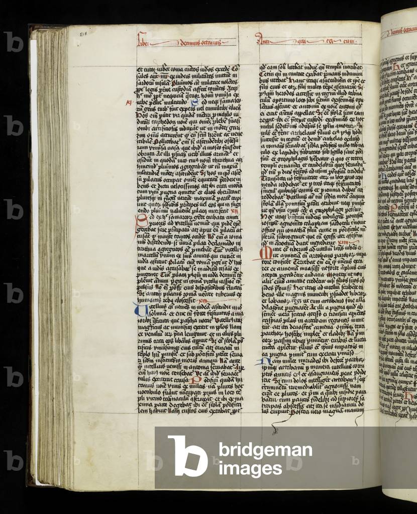 Page 284 from Book 18 of 'Antiquitates Iudaice' by Josephus Flavius, Tyniec, 1466 (ink on parchment)