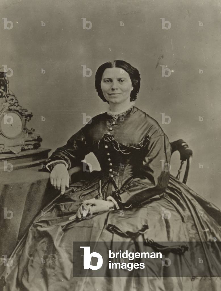 Clara Barton, c.1865 (b/w photo)