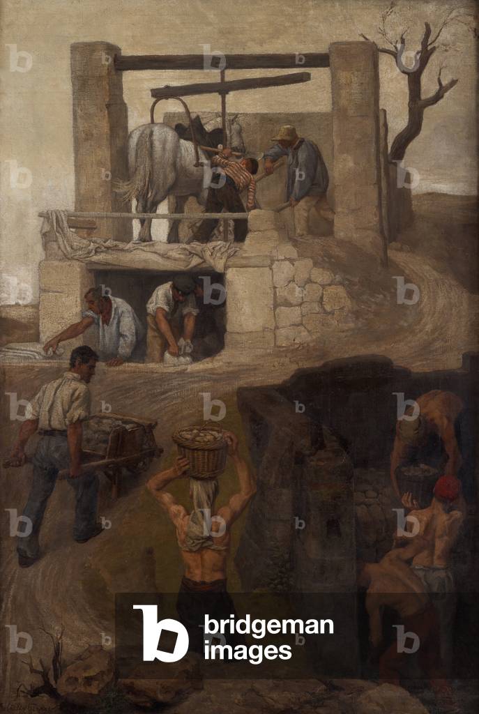 Workers at Montmartre, 1858 (oil on canvas)