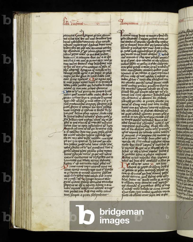 Page 302 from Book 20 of 'Antiquitates Iudaice' by Josephus Flavius, Tyniec, 1466 (ink on parchment)