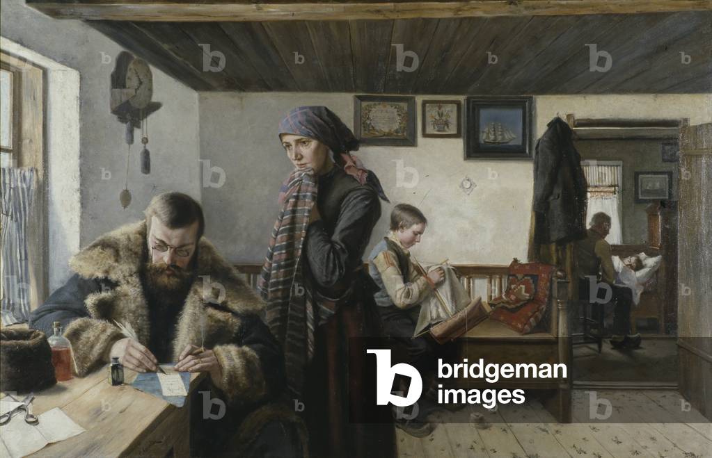 The Doctor Calls, c.1900 (oil on canvas)