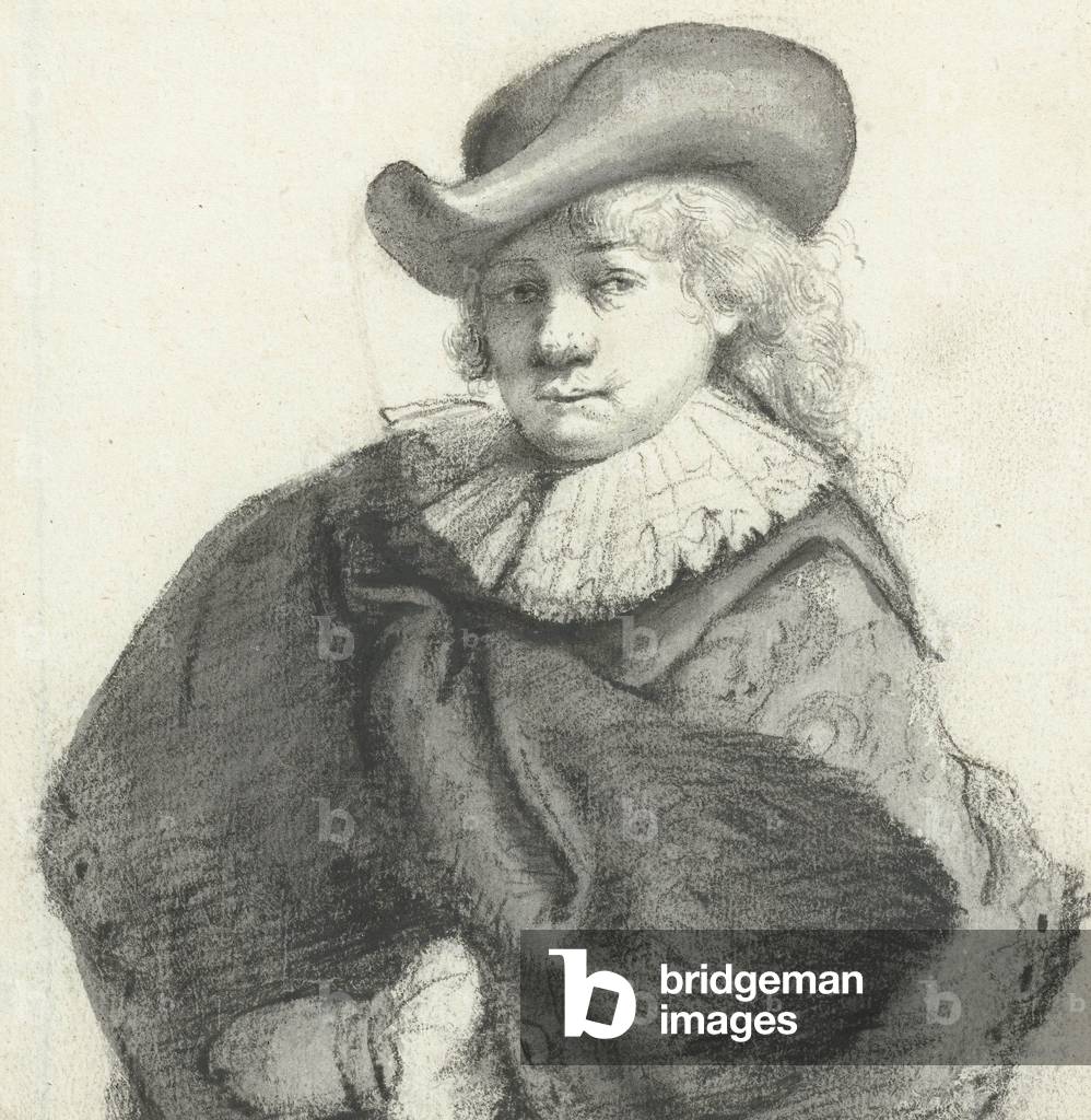 Portrait of Rembrandt, after Rembrandt van Rijn, c.1660 (chalk and ink on paper)

