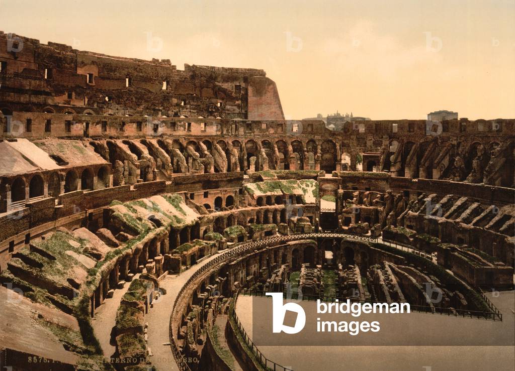 Interior of Coliseum, Rome, c.1890-1900 (photomechanical print)