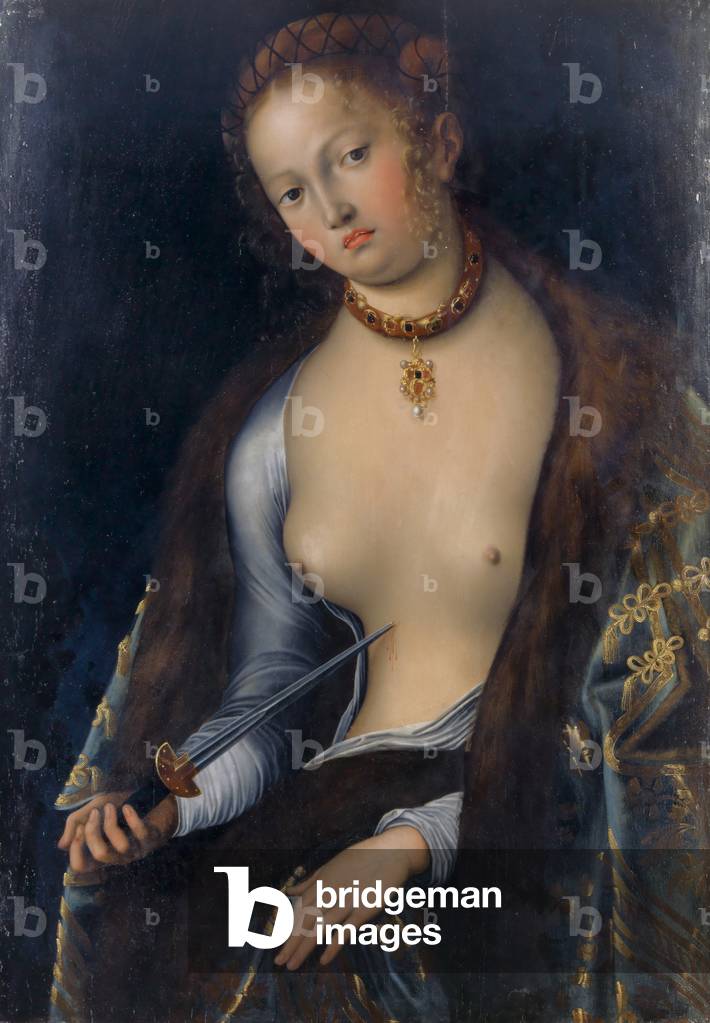 Lucretia (oil on linden wood)