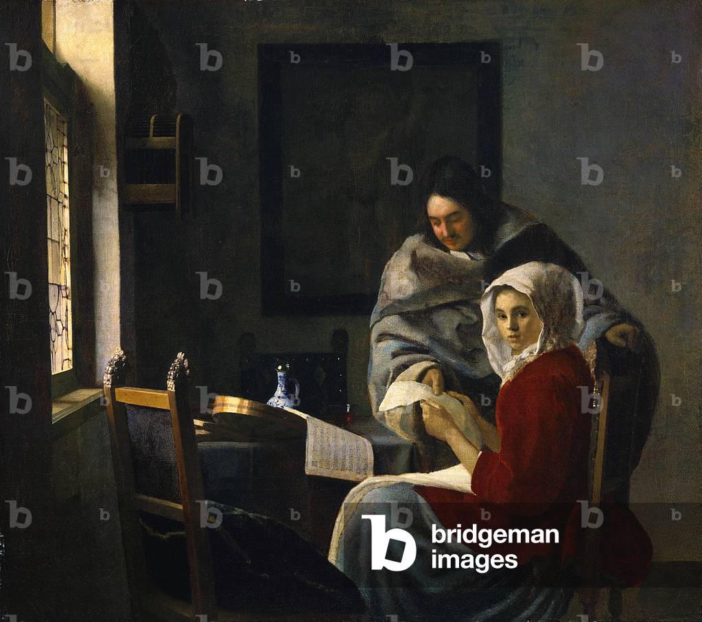 Girl interrupted at her music, c.1658-69 (oil on canvas)