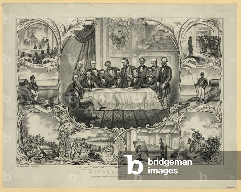 The Fifteenth Amendment, c.1871 (engraving)