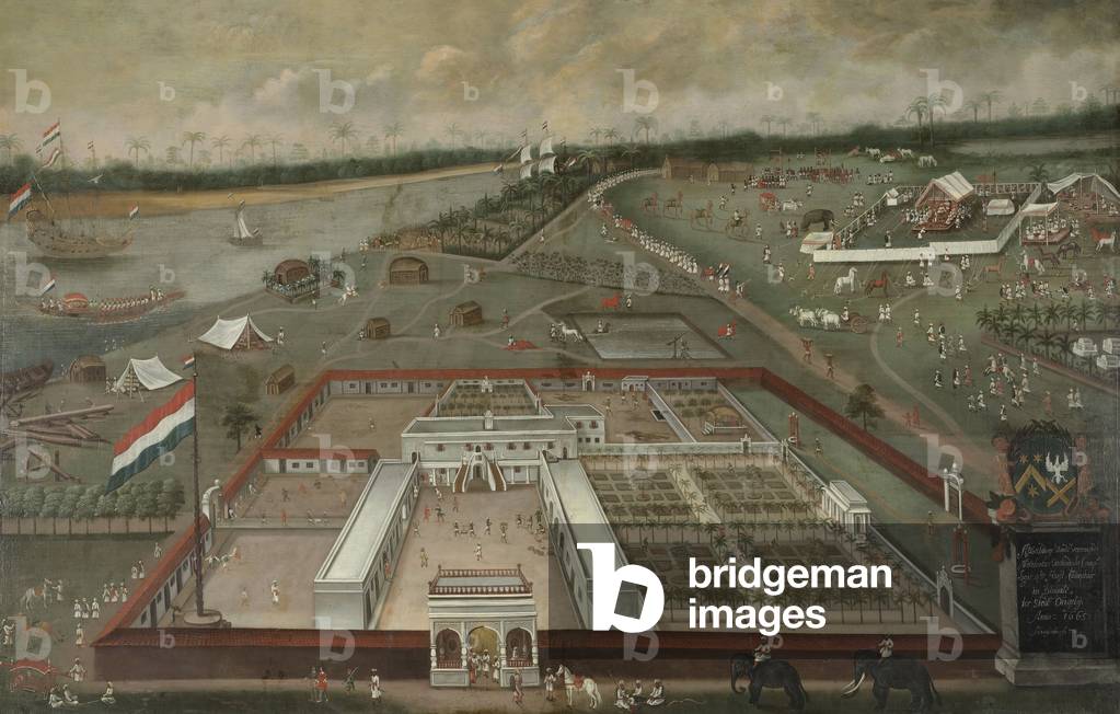 The Trading Post of the Dutch East India Company beside the Ganges in Hooghly, Bengal, 1665 (oil on canvas)

