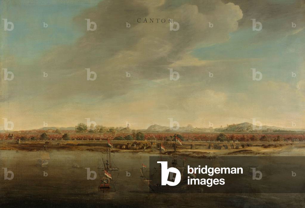 View of Canton in China, c. 1662-3 (oil on canvas)