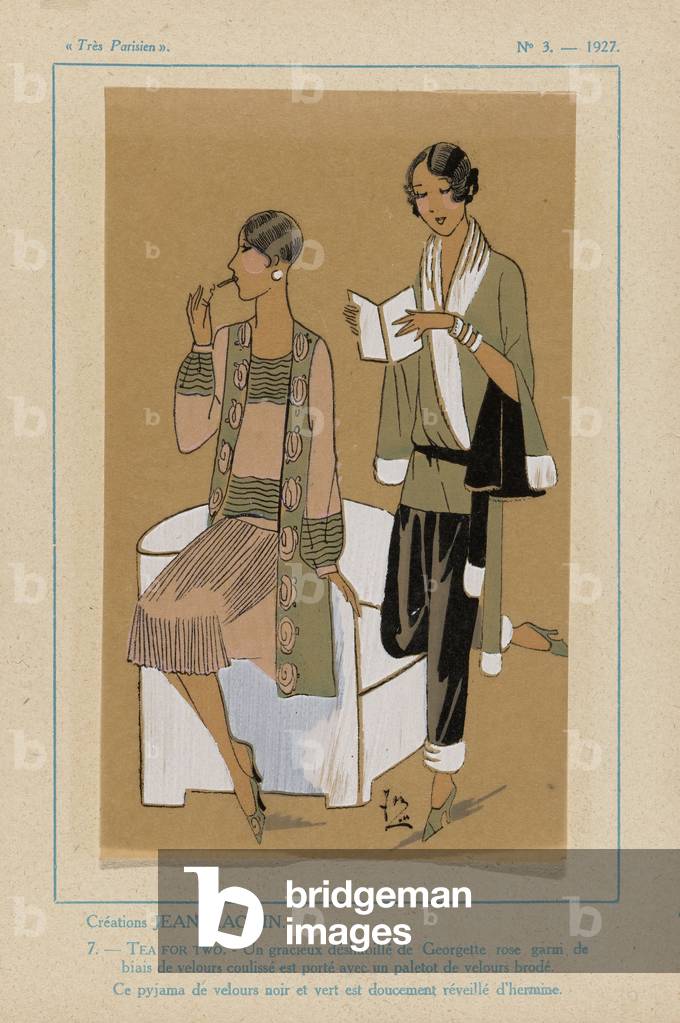 Très Parisien, Tea for Two, 1927 (pochoir print)