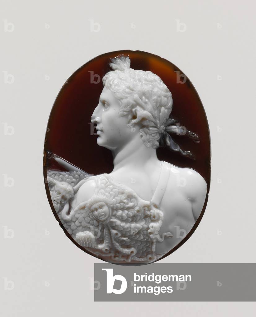 Cameo portrait of the Emperor Augustus, c.41–54 AD (sardonyx)