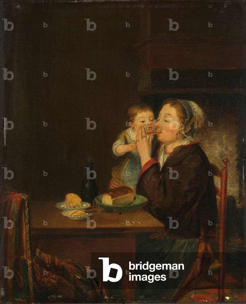 A Mother and her Child, 1794 (oil on panel)