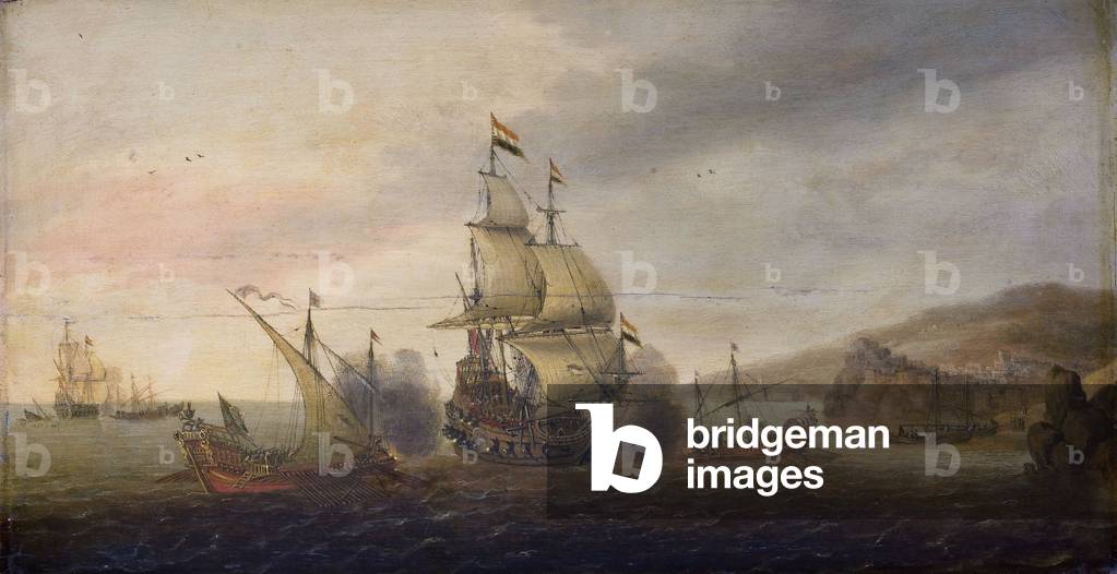 Naval Battle between Dutch Men-of-War and Spanish Galleys, c.1633-50 (oil on panel)





