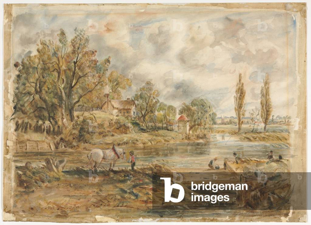 Immagine di Disegno "Il Cavallo Bianco (c/c)" 1801 di John Constable
