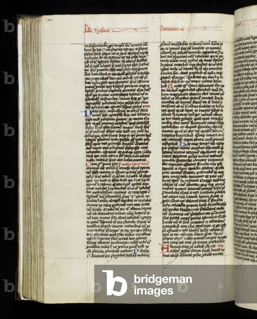 Page 304 from Book 20 of 'Antiquitates Iudaice' by Josephus Flavius, Tyniec, 1466 (ink on parchment)