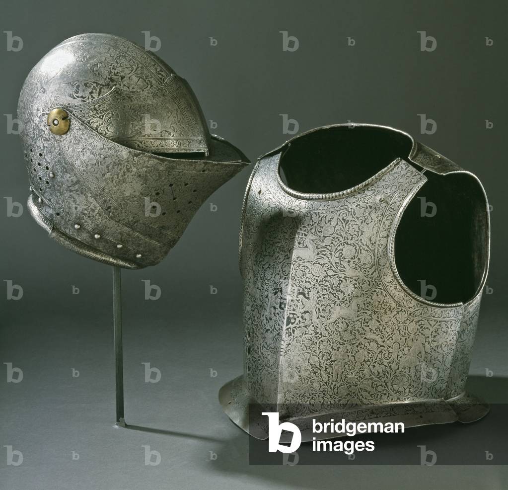 Helmet and armour, c.1620 (steel)