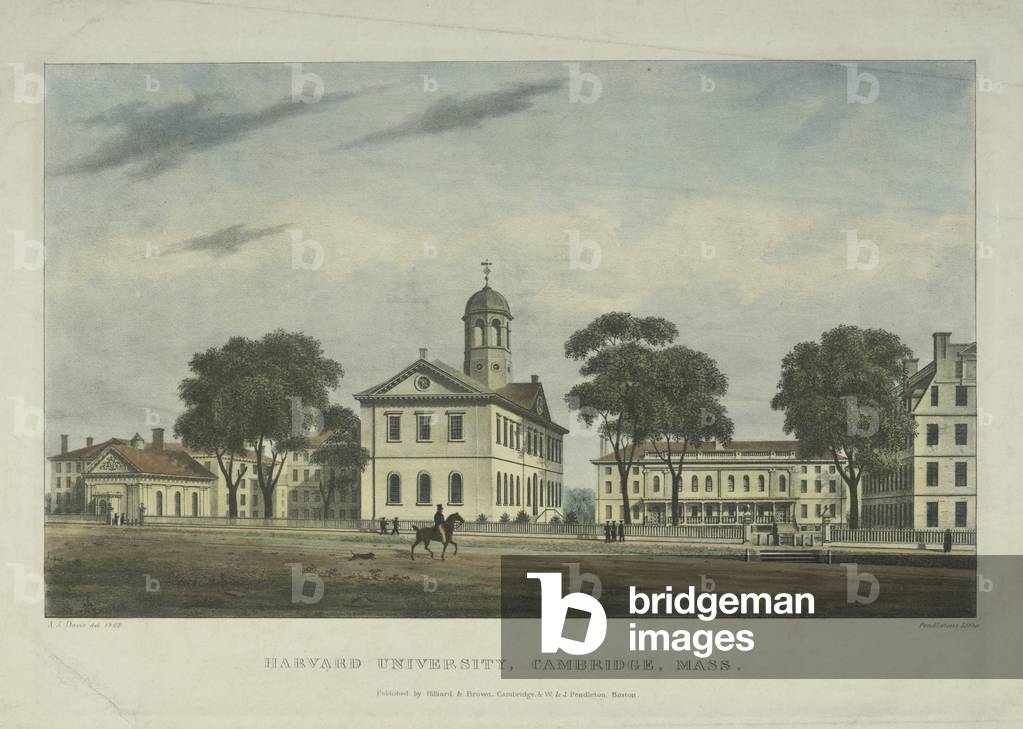 Harvard University, Cambridge, Mass., 1828 (colour litho)