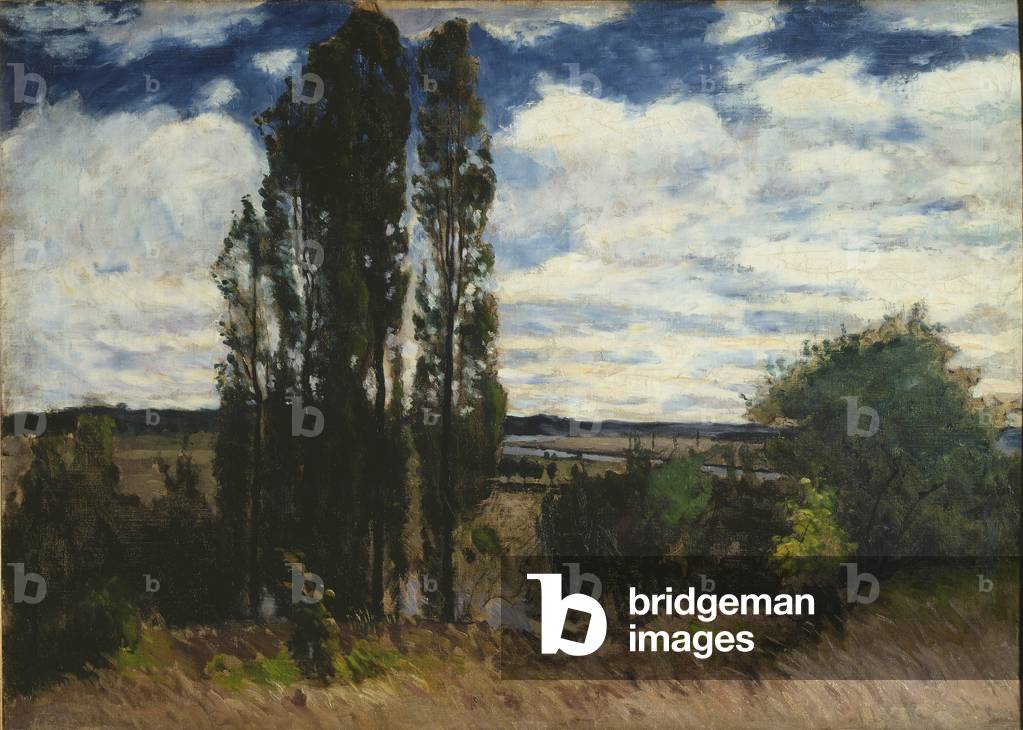 Seine, Landscape with Poplars, 1877 (oil on canvas)