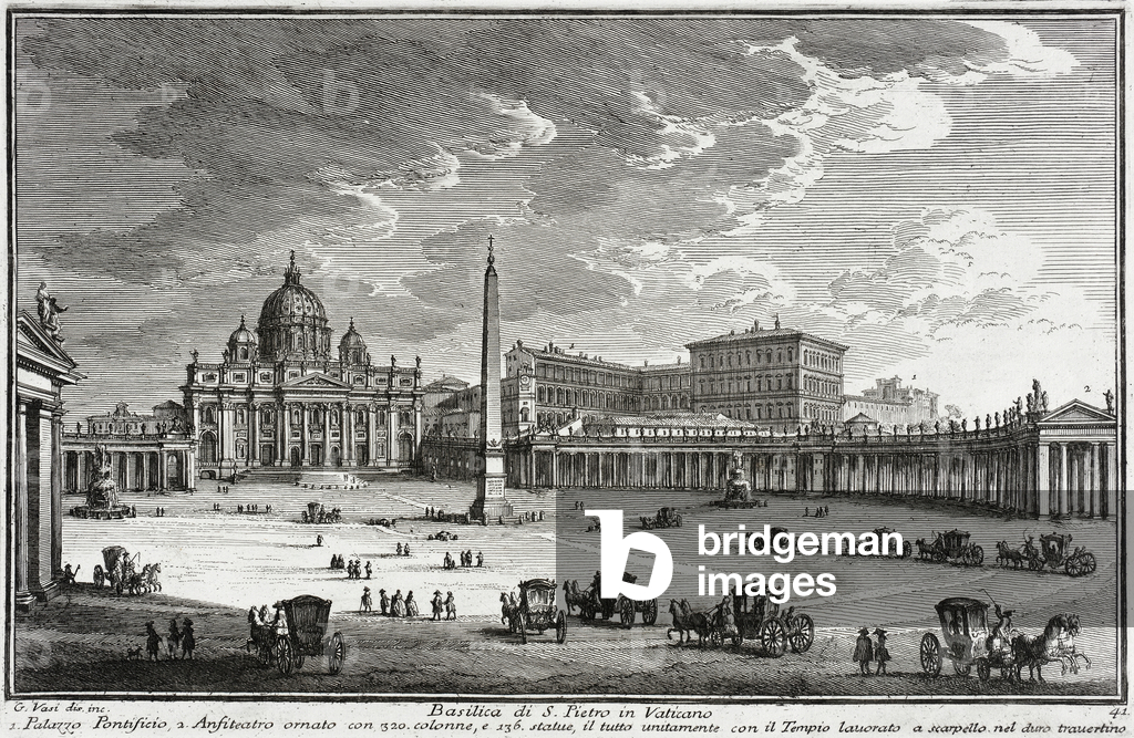Basilica of Saint Peter's, Vatican, c.1753 (etching)