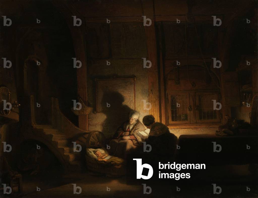 The Holy Family at Night, c.1642-48 (oil on panel)