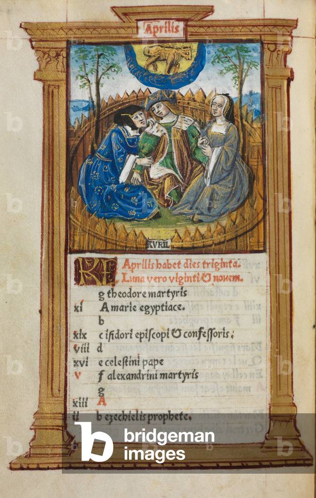 Bild von Manuskript "Gedrucktes Stundenbuch (Gebrauch von Rom): fol. 5v" 1510 von Guillaume Le Rouge