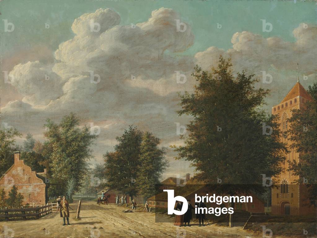 Bild von Gemälde "Ansicht des Dorfes Eemnes" 1778 von Jordanus Hoorn