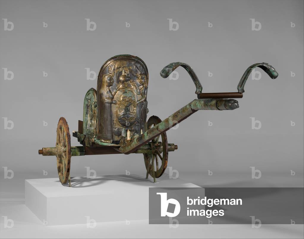 Bronze inlaid chariot inlaid with ivory, c.575-550 BC (bronze, ivory)