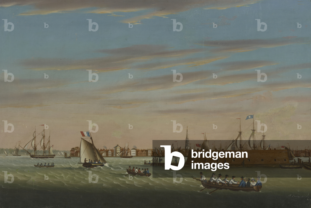 View of Charleston from the Harbor, 1831 (oil on canvas)
