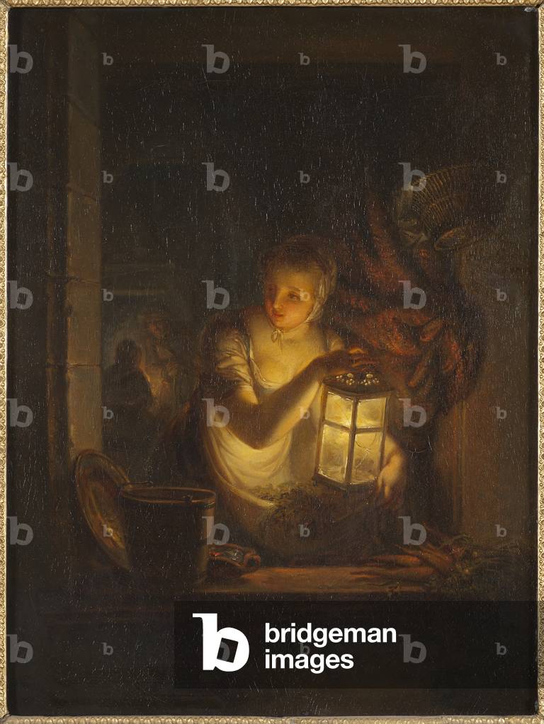  A Woman with A Lantern, 1818 (oil on canvas)