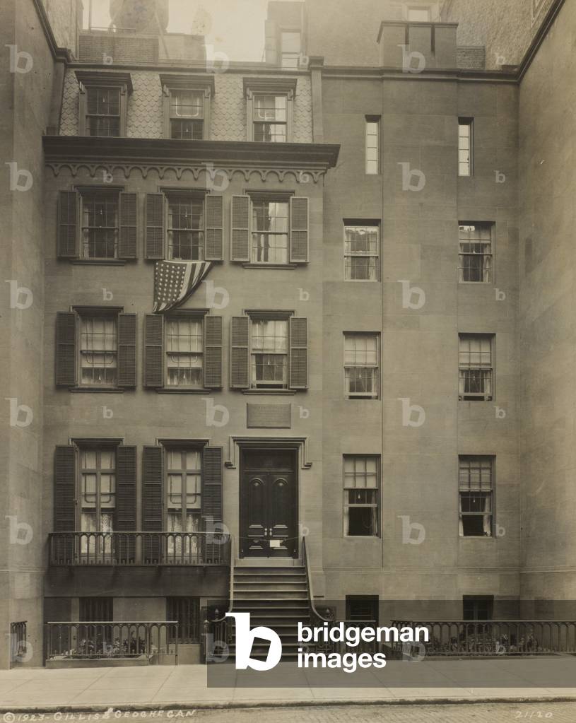 Birthplace of Theodore Roosevelt, New York City, 1923 (b/w photo)
