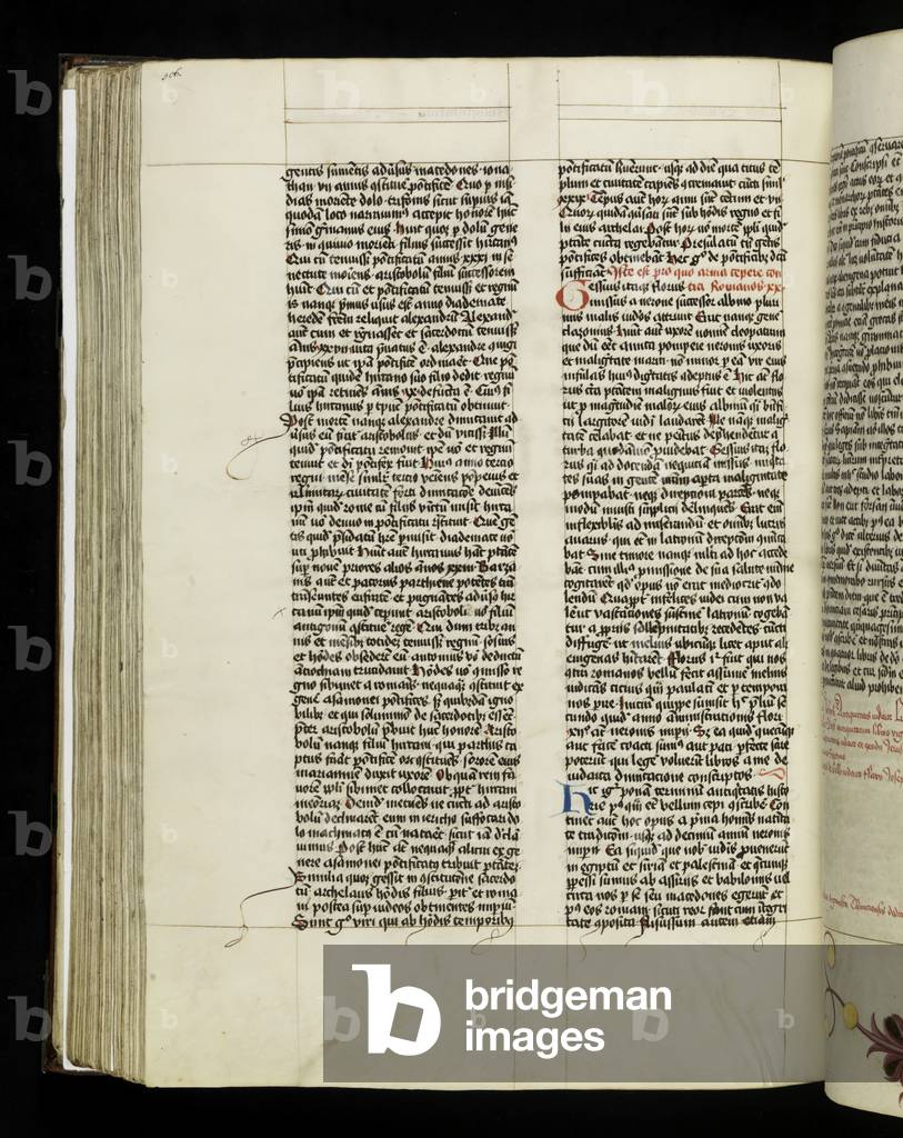 Page 306 from Book 20 of 'Antiquitates Iudaice' by Josephus Flavius, Tyniec, 1466 (ink on parchment)