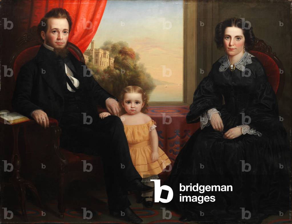 A Family Group Portrait, c.1850 (oil on canvas)