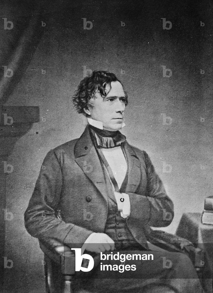 President Franklin Pierce, 1855-65 (b/w photo)
