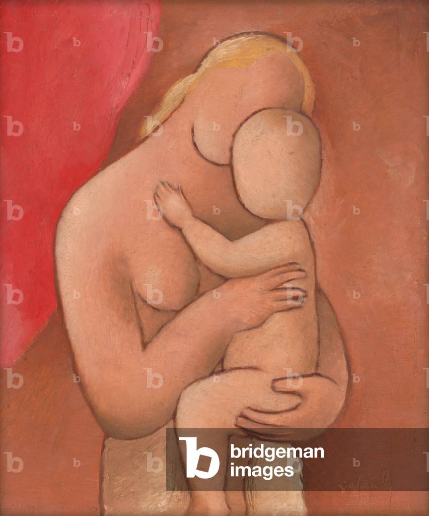 Mother and baby, c.1934 (oil on plywood)