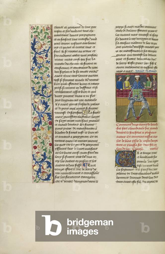 A tournament in Bordeaux, c.1480-83 (tempera and gold on parchment)