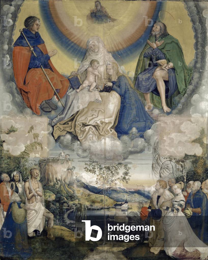 Saint Anne with the Virgin and Child, Saint James the Great and Saint Roch as Intercessors for Mankind Ridden by the Plague, 1514-15 (mixed media on canvas)