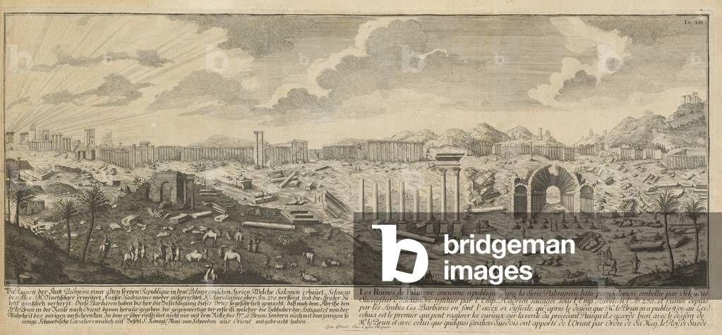 Ruins of Palmyra, ancient city of Syria, 1725 (engraving)