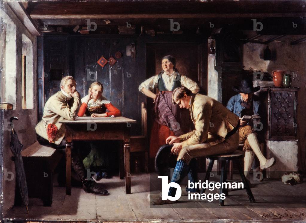 Proposal (The Rivals), c.1880 (oil on canvas)