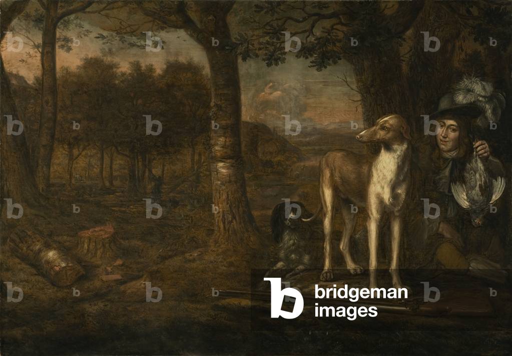 After the Hunt (oil on canvas)
