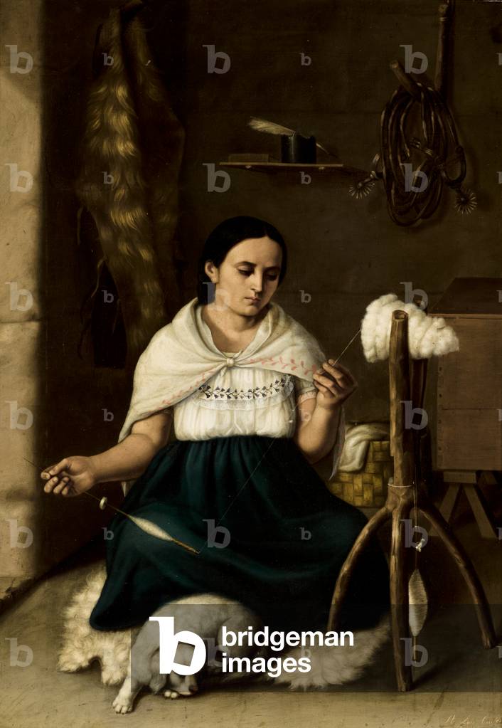 Woman Spinning (Hilandera), 1859 (oil on canvas)
