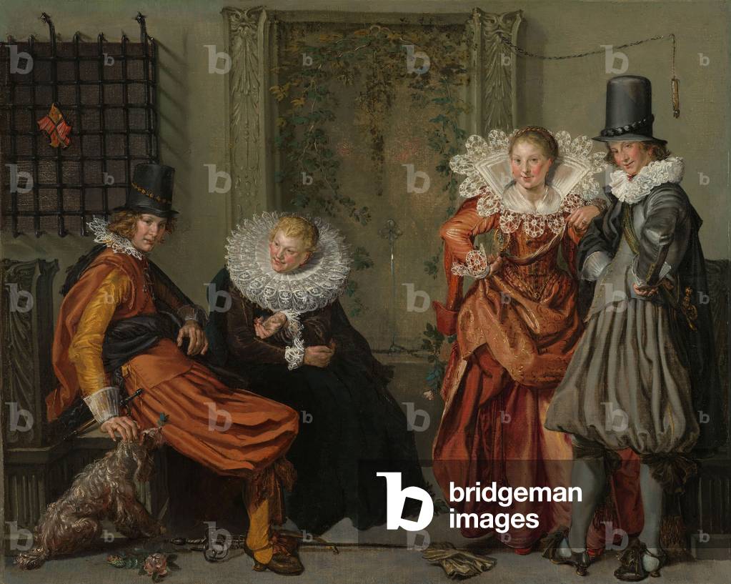 Elegant Couples Courting, c. 1616-20 (oil on canvas)