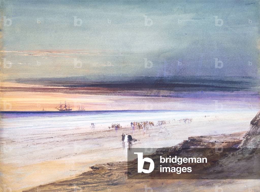 Beach Scene, c.1865 (w/c and gouache on paper)