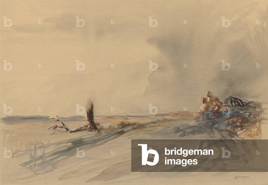 Immagine di Disegno "Terra devastata" 1919 di Jean Louis Forain, b/w