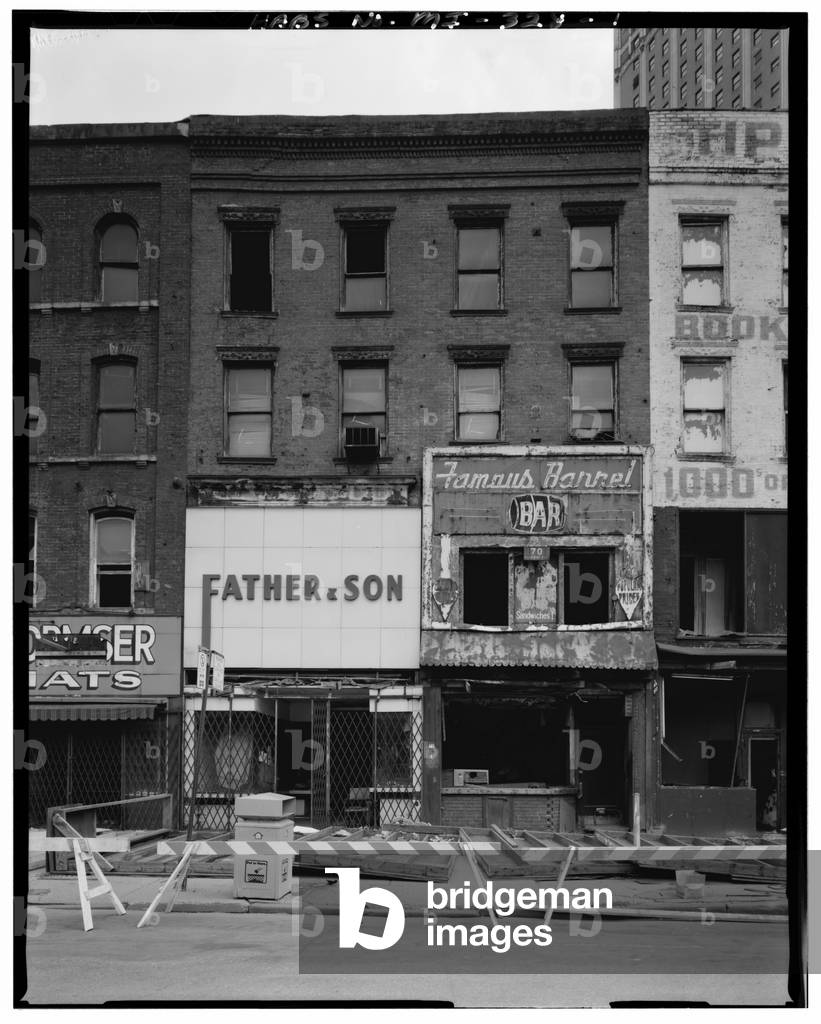 70-72 Monroe Avenue (Commercial Building), Detroit, Michigan (b/w photo)